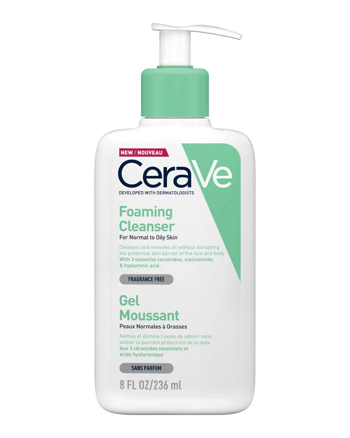 CeraVe Foaming Cleanser Αφρίζον Gel Καθαρισμού Για Πρόσωπο & Σώμα 236ml