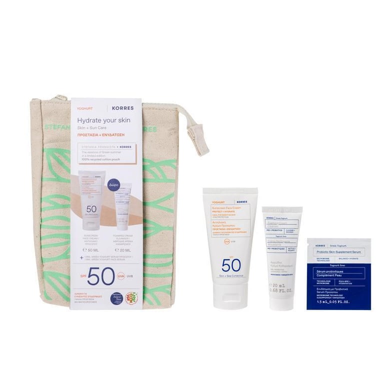Korres Σετ Yoghurt Αντηλιακή Κρέμα Προσώπου SPF50 50ml & Serum 15ml